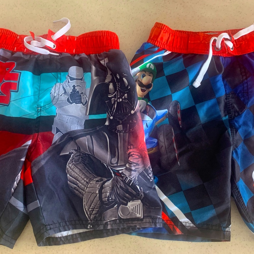 Swim Trunks, set of 2, Mario Kart, Star Wars